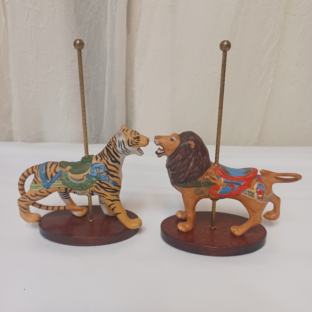 Vintage 1988 Tiger and Lion Figurine Set - Picture 6 of 16